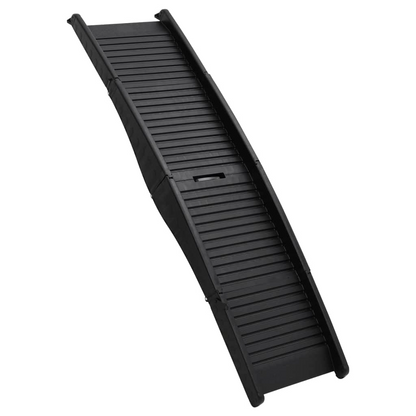 vidaXL Folding Dog Ramp Black 60.2"x15.7"x4.9" Plastic