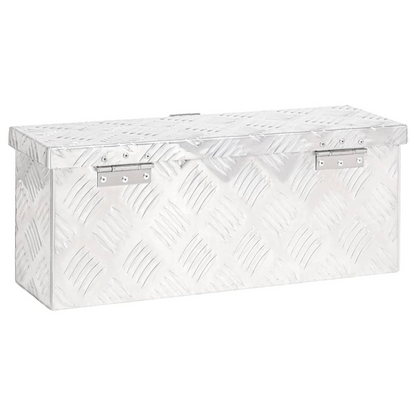 vidaXL Storage Box Silver 19.7"x5.9"x8.1" Aluminum