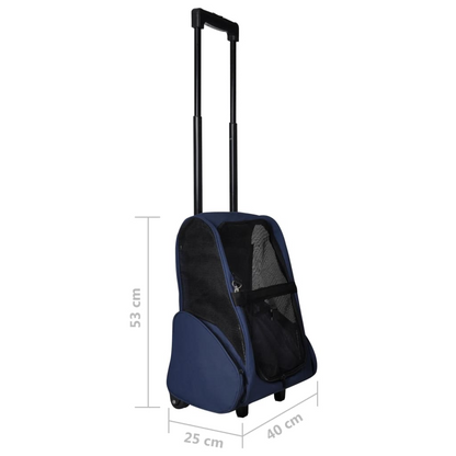 vidaXL Foldable Multipurpose Pet Trolley Blue