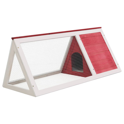 vidaXL Animal Rabbit Cage Red Wood