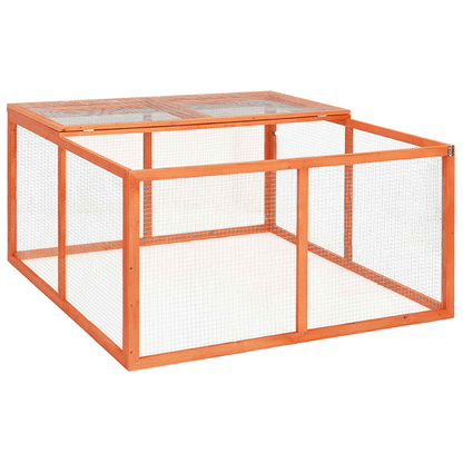 vidaXL Rabbit Hutch 48.8"x47.2"x23.6" Solid Firwood