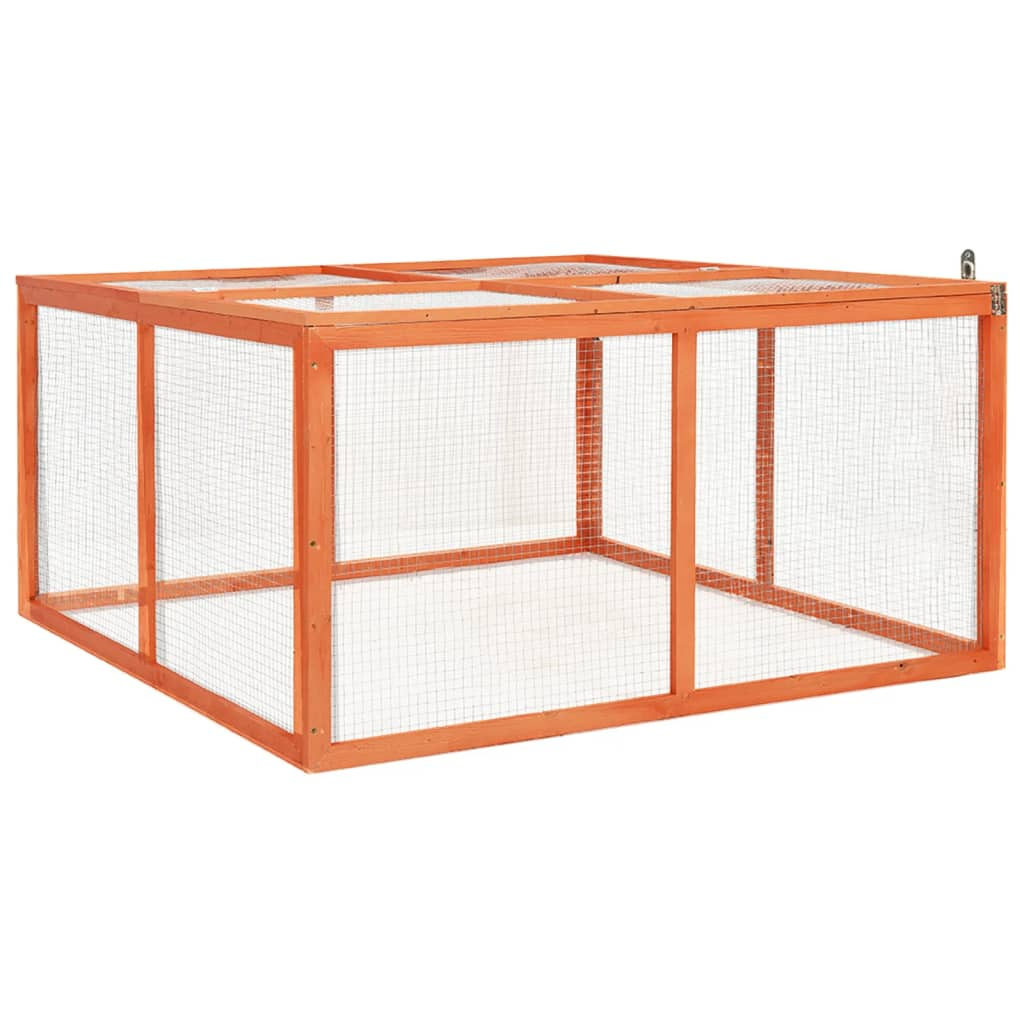 vidaXL Rabbit Hutch 48.8"x47.2"x23.6" Solid Firwood