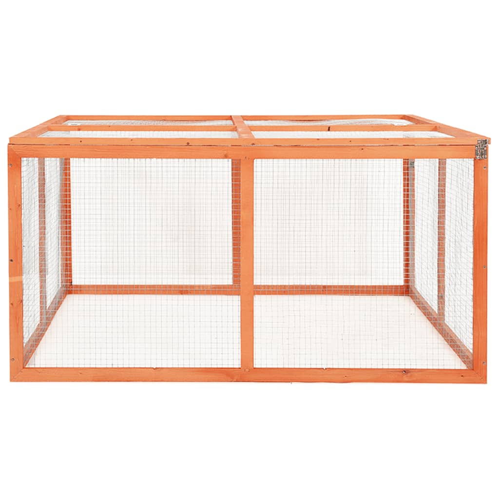 vidaXL Rabbit Hutch 48.8"x47.2"x23.6" Solid Firwood