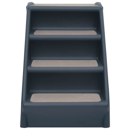 vidaXL Folding 4-Step Dog Stairs Dark Gray