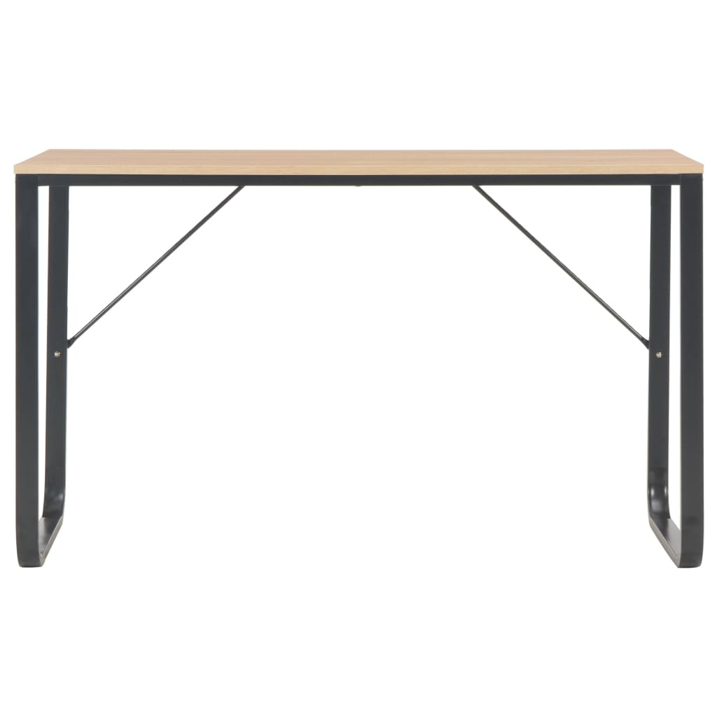 vidaXL Computer Desk Black and Oak 47.2"x23.6"x28.7"