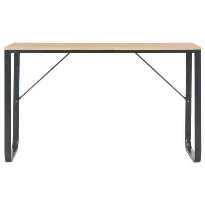 vidaXL Computer Desk Black and Oak 47.2"x23.6"x28.7"