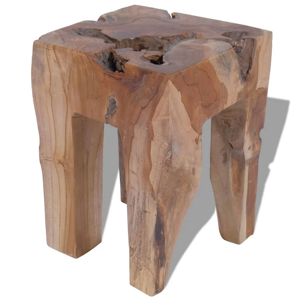 vidaXL Stool Solid Teak Wood