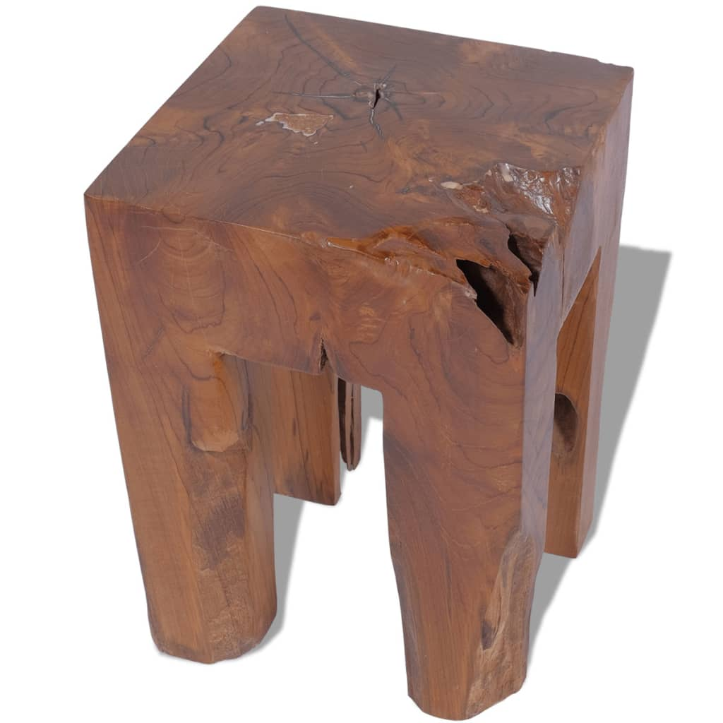 vidaXL Stool Solid Teak Wood