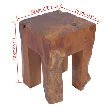 vidaXL Stool Solid Teak Wood