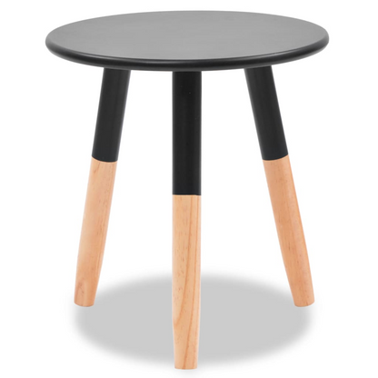 vidaXL Side Table Set 2 Pieces Solid Pinewood Black