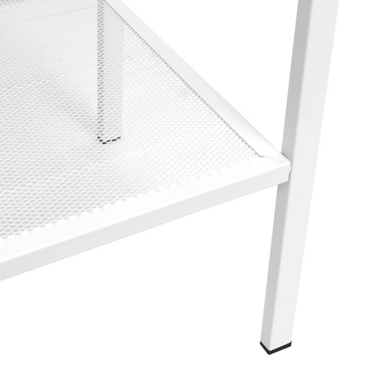 vidaXL Ladder Bookcase 4 Tiers Metal White