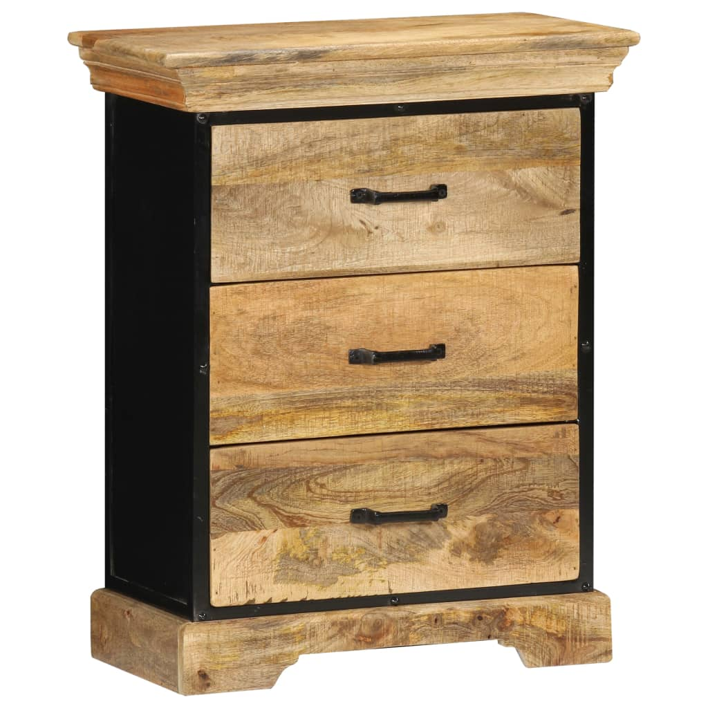 vidaXL Chest of Drawers 23.6"x11.8"x29.5" Solid Mango Wood