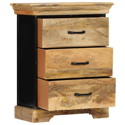 vidaXL Chest of Drawers 23.6"x11.8"x29.5" Solid Mango Wood