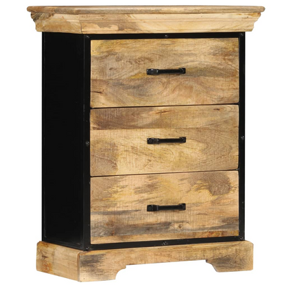 vidaXL Chest of Drawers 23.6"x11.8"x29.5" Solid Mango Wood