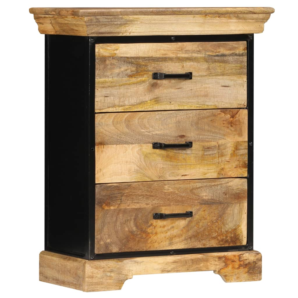 vidaXL Chest of Drawers 23.6"x11.8"x29.5" Solid Mango Wood