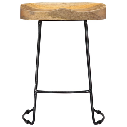 vidaXL Gavin Bar Stools 2 pcs Solid Mango Wood