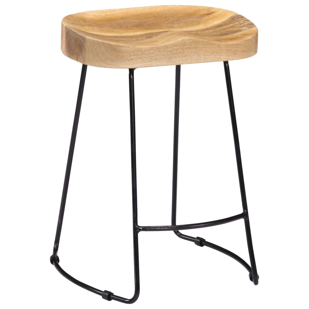 vidaXL Gavin Bar Stools 2 pcs Solid Mango Wood