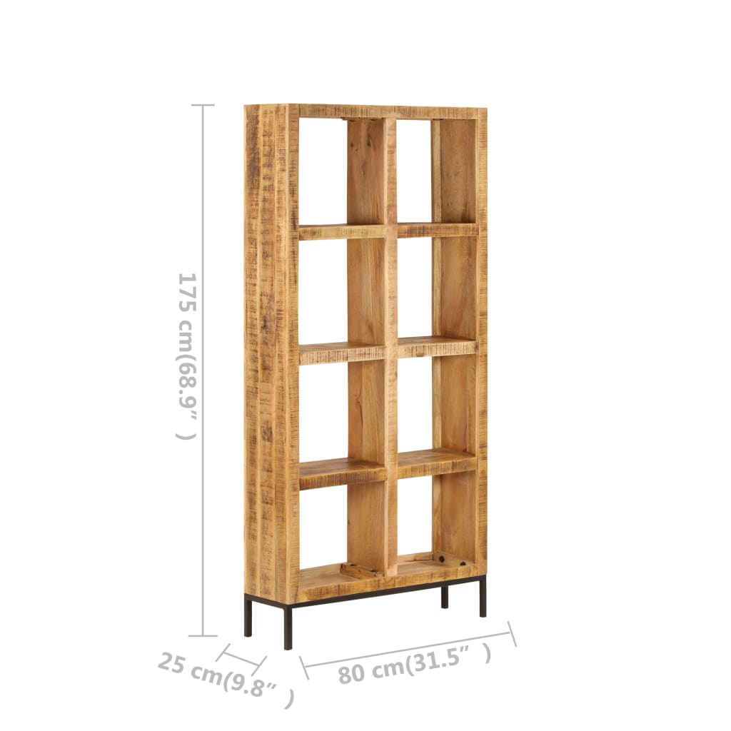 vidaXL Bookshelf 31.5"x9.8"x68.9" Solid Mango Wood