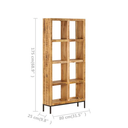 vidaXL Bookshelf 31.5"x9.8"x68.9" Solid Mango Wood