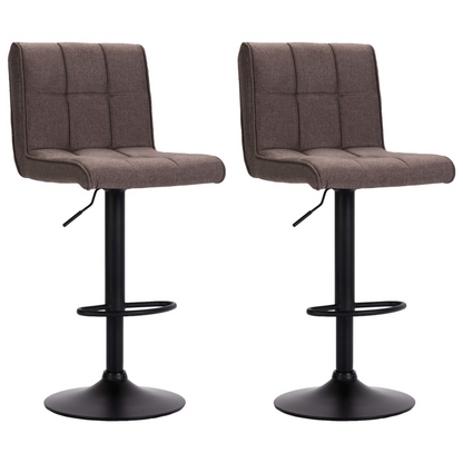 vidaXL Bar Stools 2 pcs Taupe Fabric