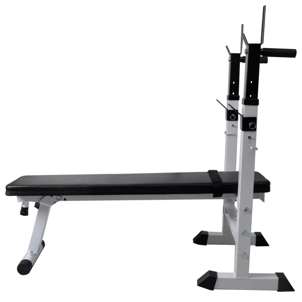 vidaXL Workout Bench with Weight Rack, Barbell and Dumbbell Set198.4 lb