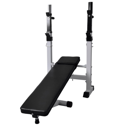 vidaXL Workout Bench with Weight Rack, Barbell and Dumbbell Set198.4 lb