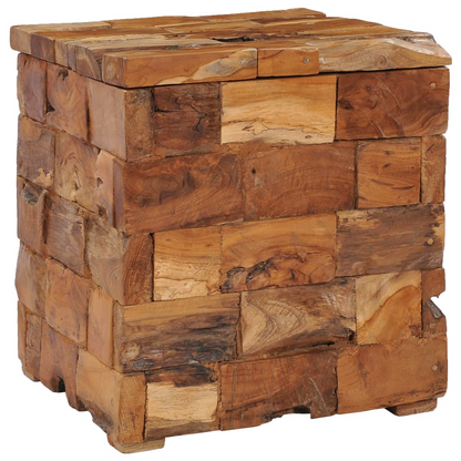 vidaXL Storage Stool Solid Teak Wood