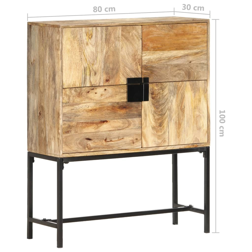 vidaXL Highboard 31.5"x11.8"x39.4" Solid Mango Wood