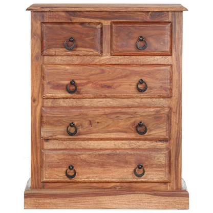 vidaXL Drawer Cabinet 23.6"x13.8"x29.5" Solid Sheesham Wood