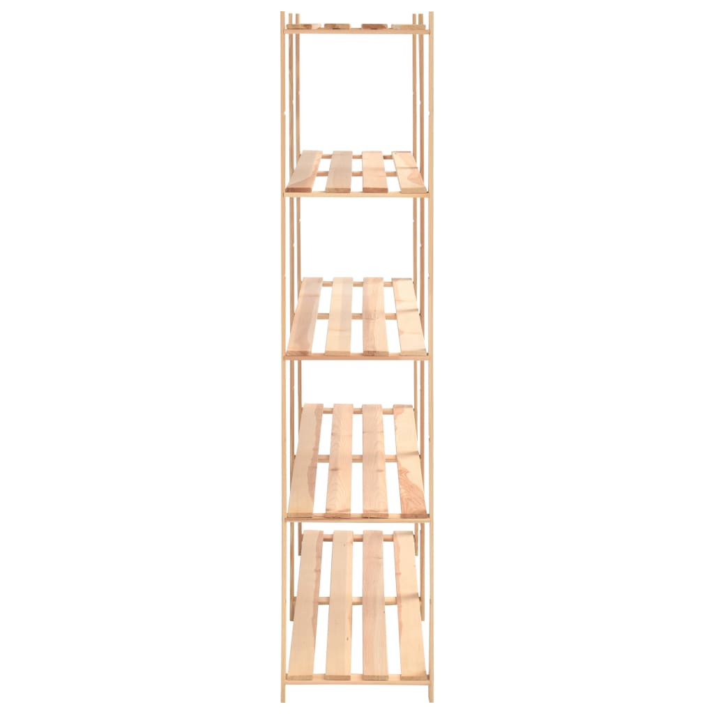 vidaXL 5-Tier Storage Rack 66.9"x15"x66.9" Solid Pinewood 1102.3 lb