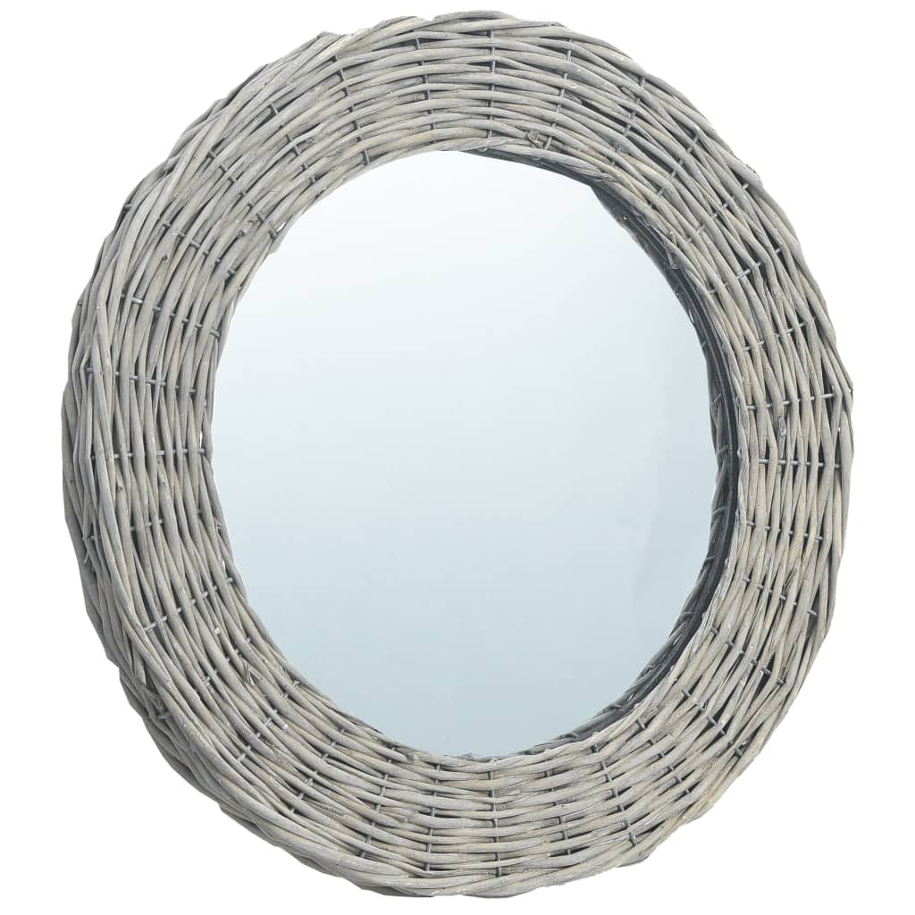 vidaXL Mirror 27.6" Wicker