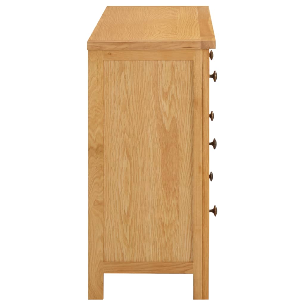 vidaXL Chest of Drawers 41.3"x13.2"x28.7" Solid Oak Wood