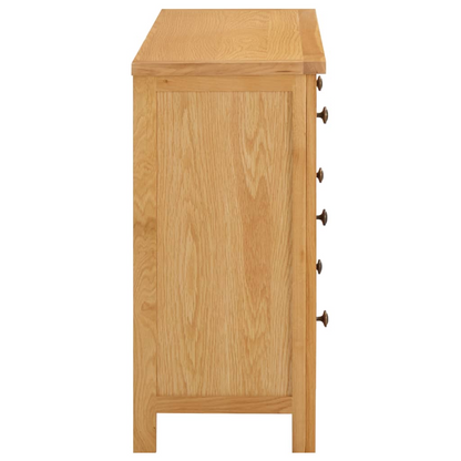 vidaXL Chest of Drawers 41.3"x13.2"x28.7" Solid Oak Wood