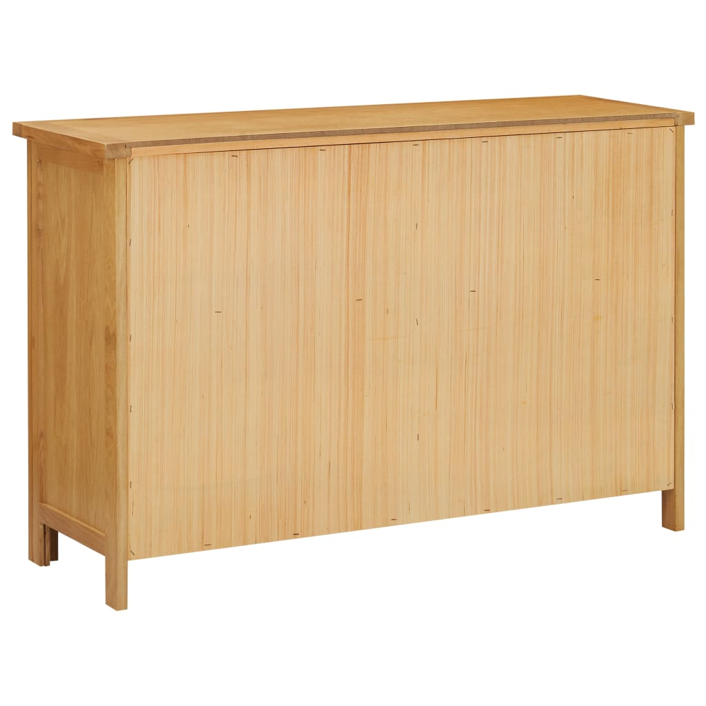 vidaXL Chest of Drawers 41.3"x13.2"x28.7" Solid Oak Wood