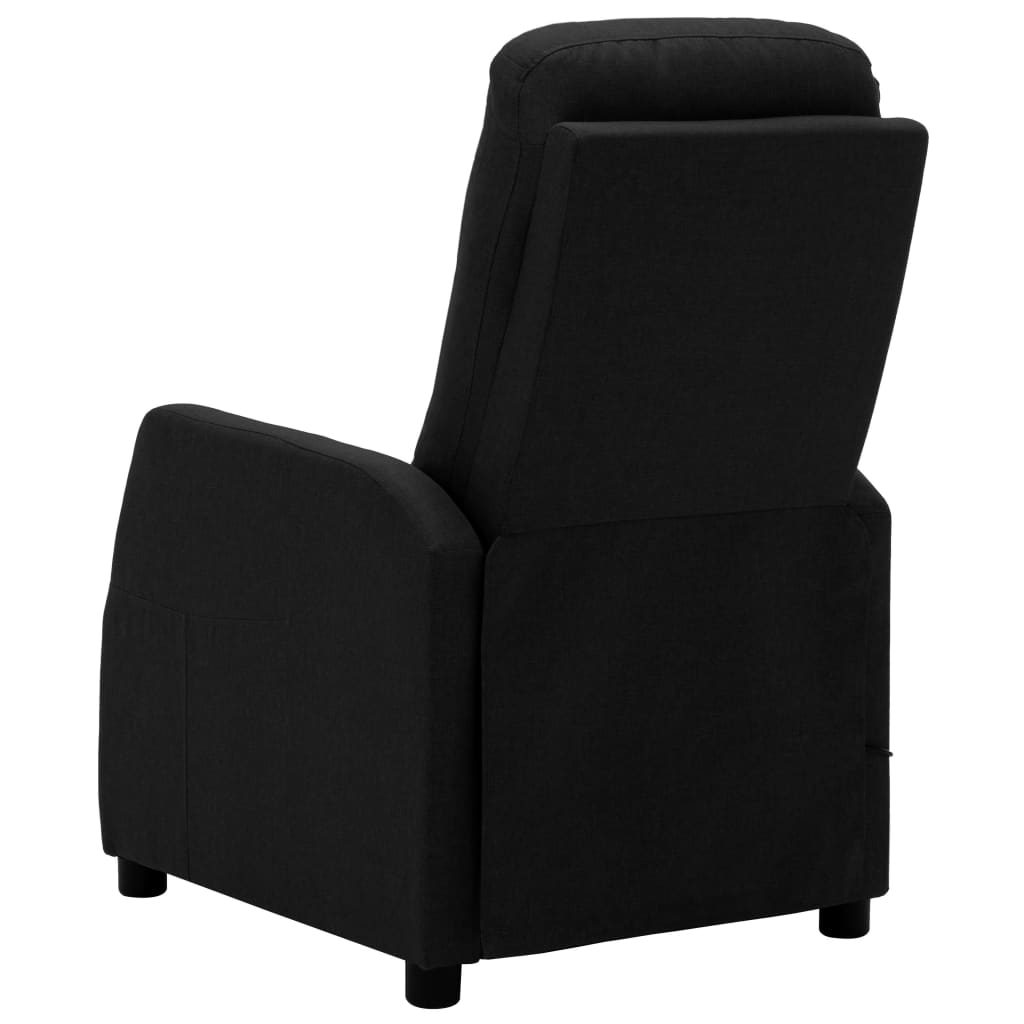 vidaXL Electric Massage Recliner Black Fabric