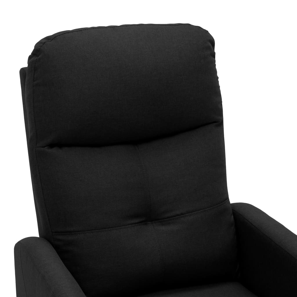 vidaXL Electric Massage Recliner Black Fabric