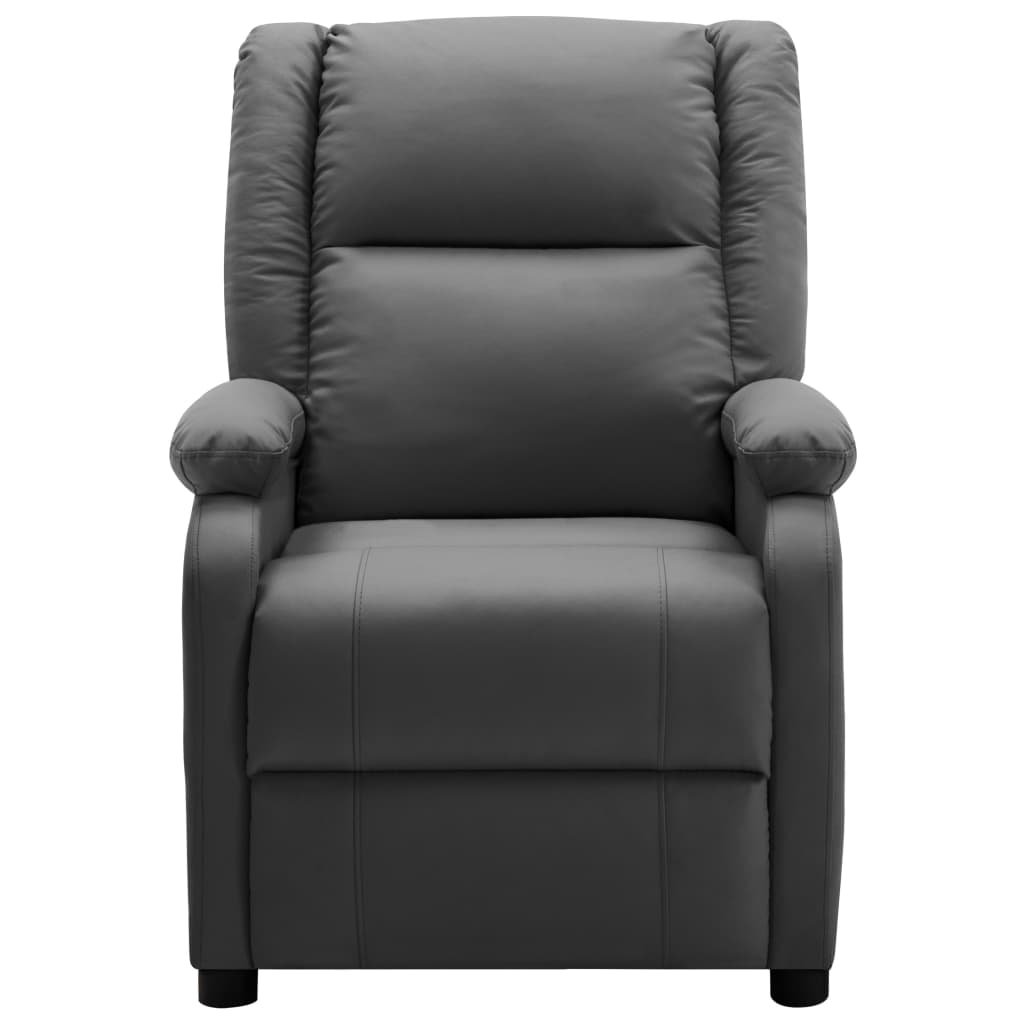 vidaXL Massage Recliner Anthracite Faux Leather