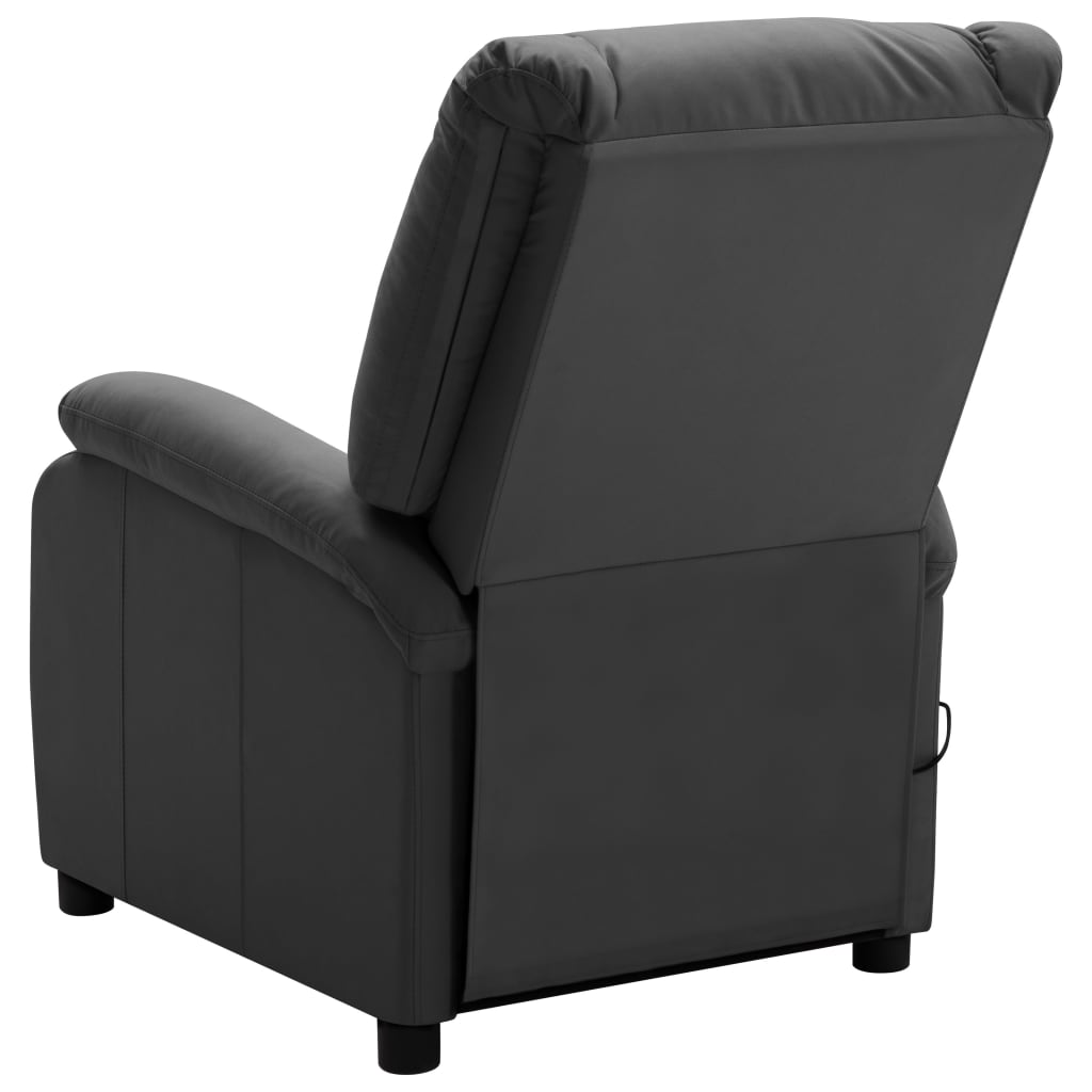 vidaXL Massage Recliner Anthracite Faux Leather