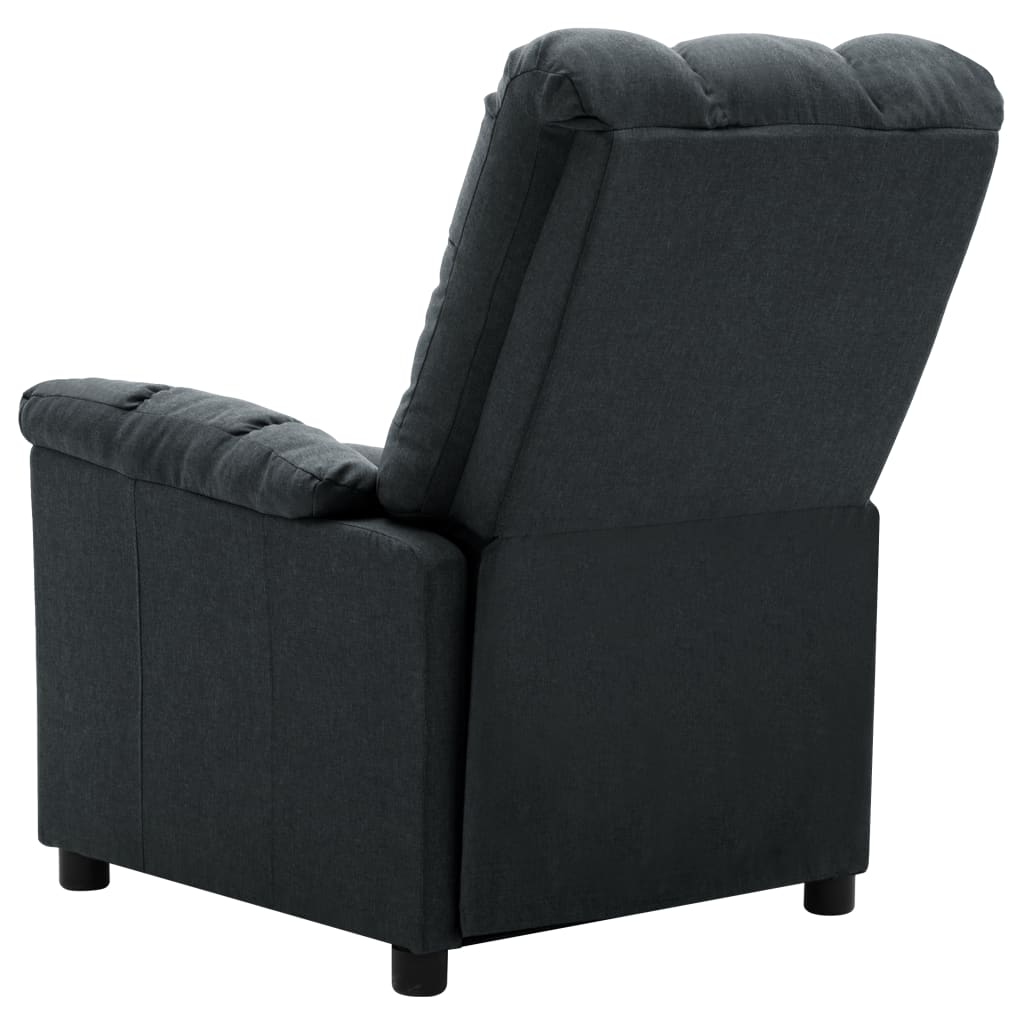 vidaXL Massage Recliner Dark Gray Fabric