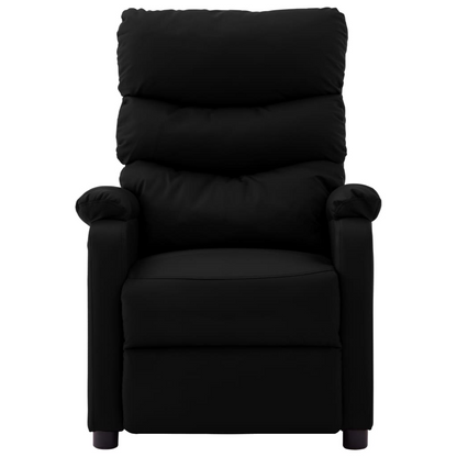 vidaXL Massage Recliner Black Faux Leather