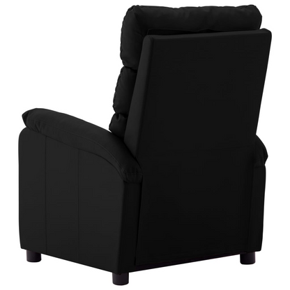 vidaXL Massage Recliner Black Faux Leather