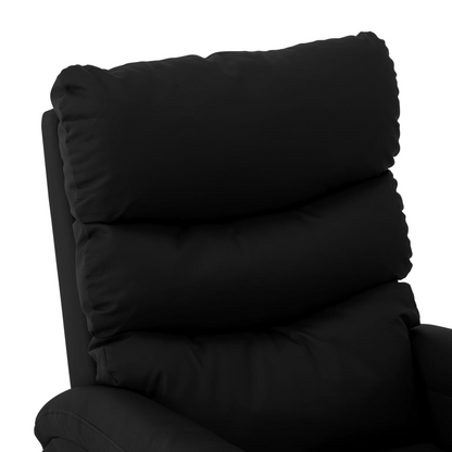 vidaXL Massage Recliner Black Faux Leather