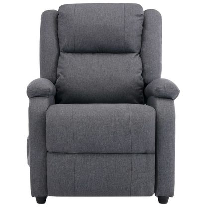 vidaXL Massage Recliner Dark Gray Fabric