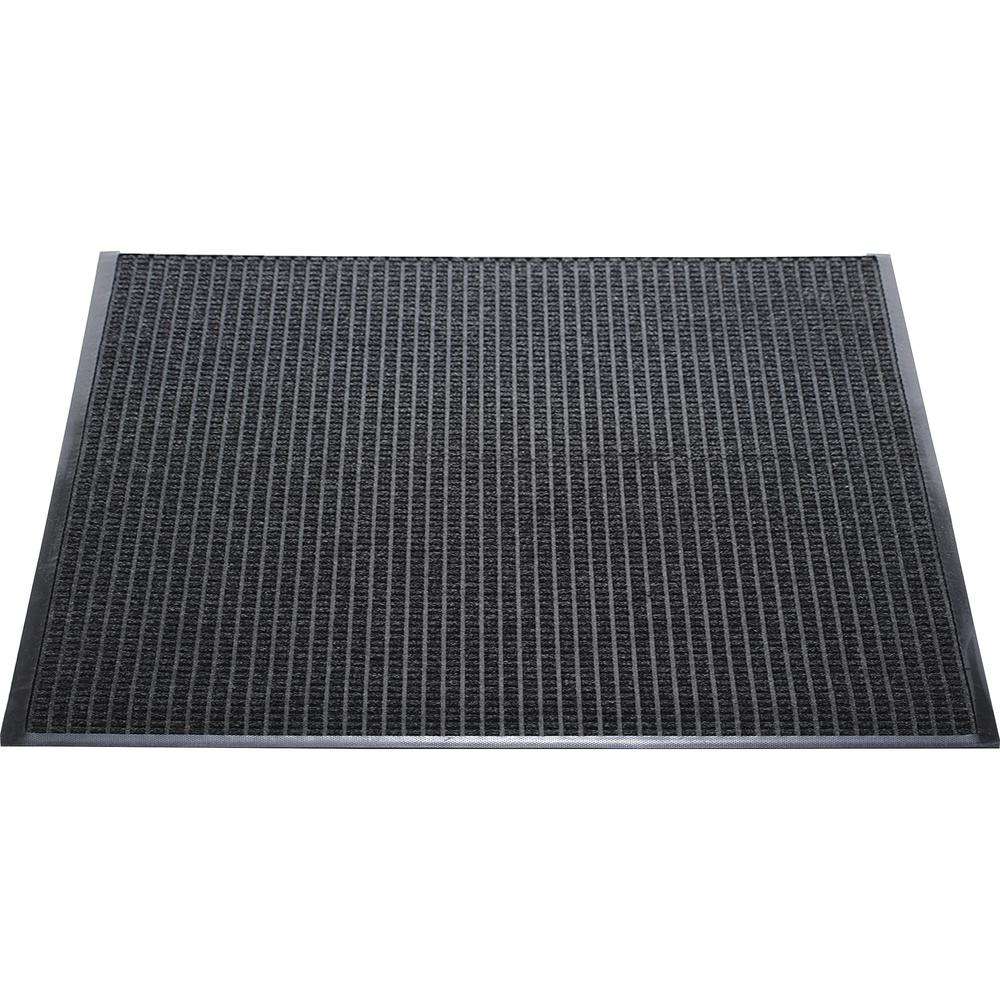 Genuine Joe WaterGuard Indoor/Outdoor Mats - Carpeted Floor, Hard Floor, Indoor, Outdoor - 60" Length x 36" Width - Rubber, Polypropylene - Charcoal Gray