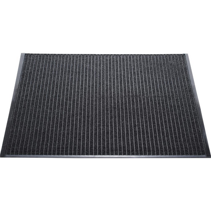 Genuine Joe WaterGuard Indoor/Outdoor Mats - Carpeted Floor, Hard Floor, Indoor, Outdoor - 60" Length x 36" Width - Rubber, Polypropylene - Charcoal Gray