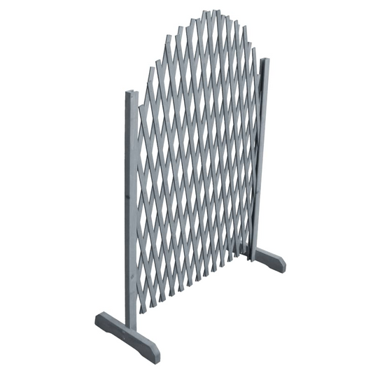 vidaXL Trellis Fence Solid Firwood 5.9'x3.3' Gray