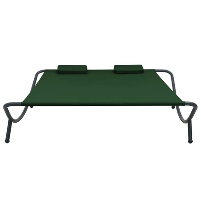 vidaXL Patio Lounge Bed Fabric Green