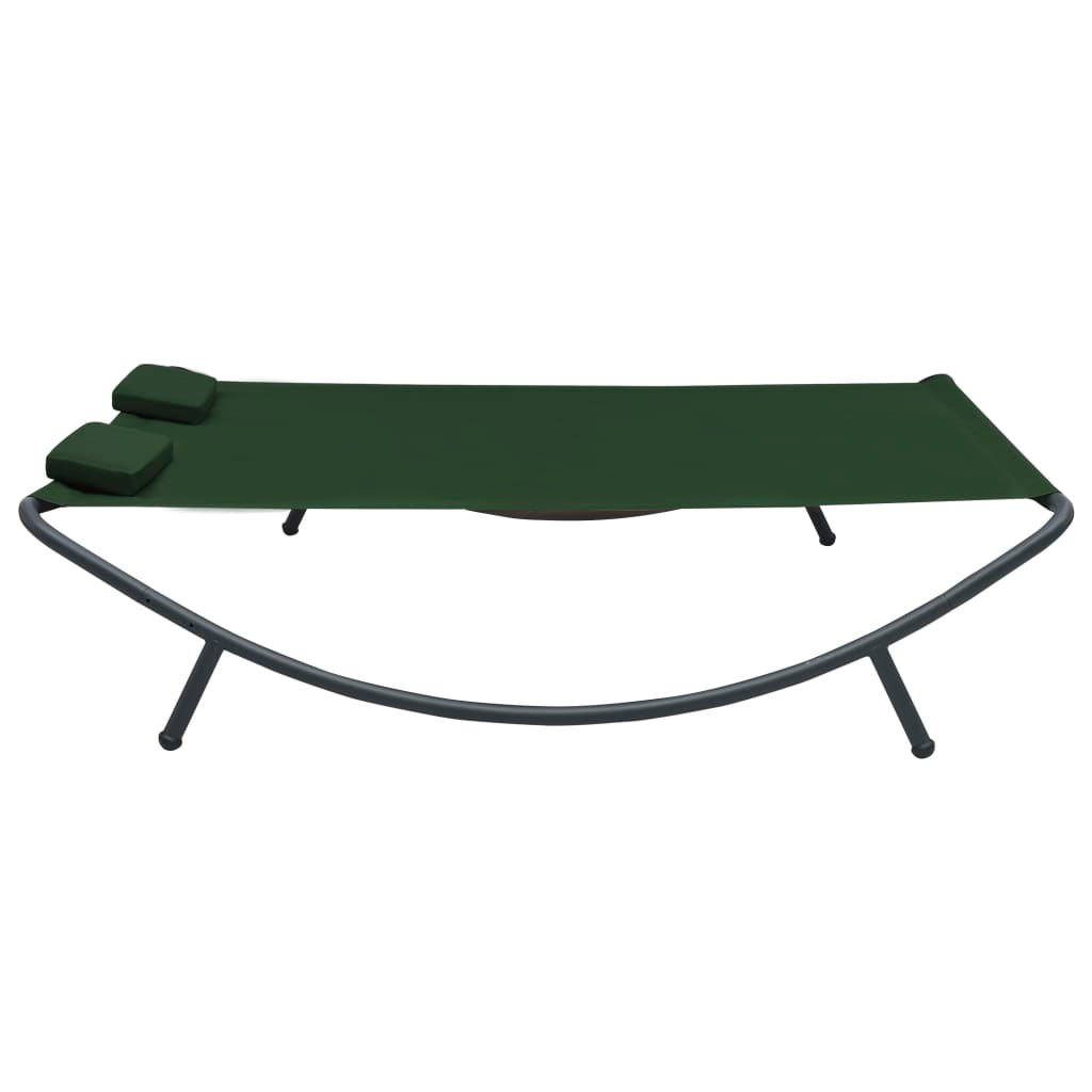 vidaXL Patio Lounge Bed Fabric Green