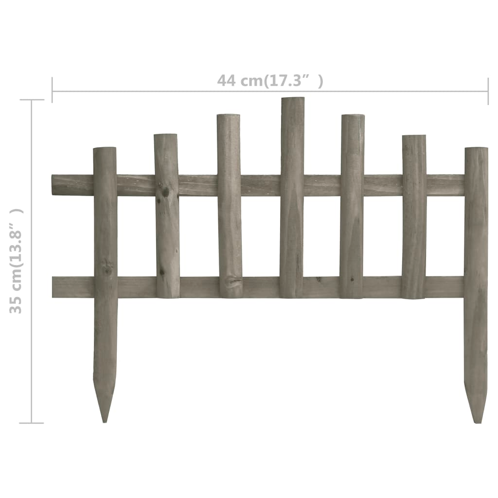 vidaXL Lawn Edgings 10 pcs Firwood 14.4'