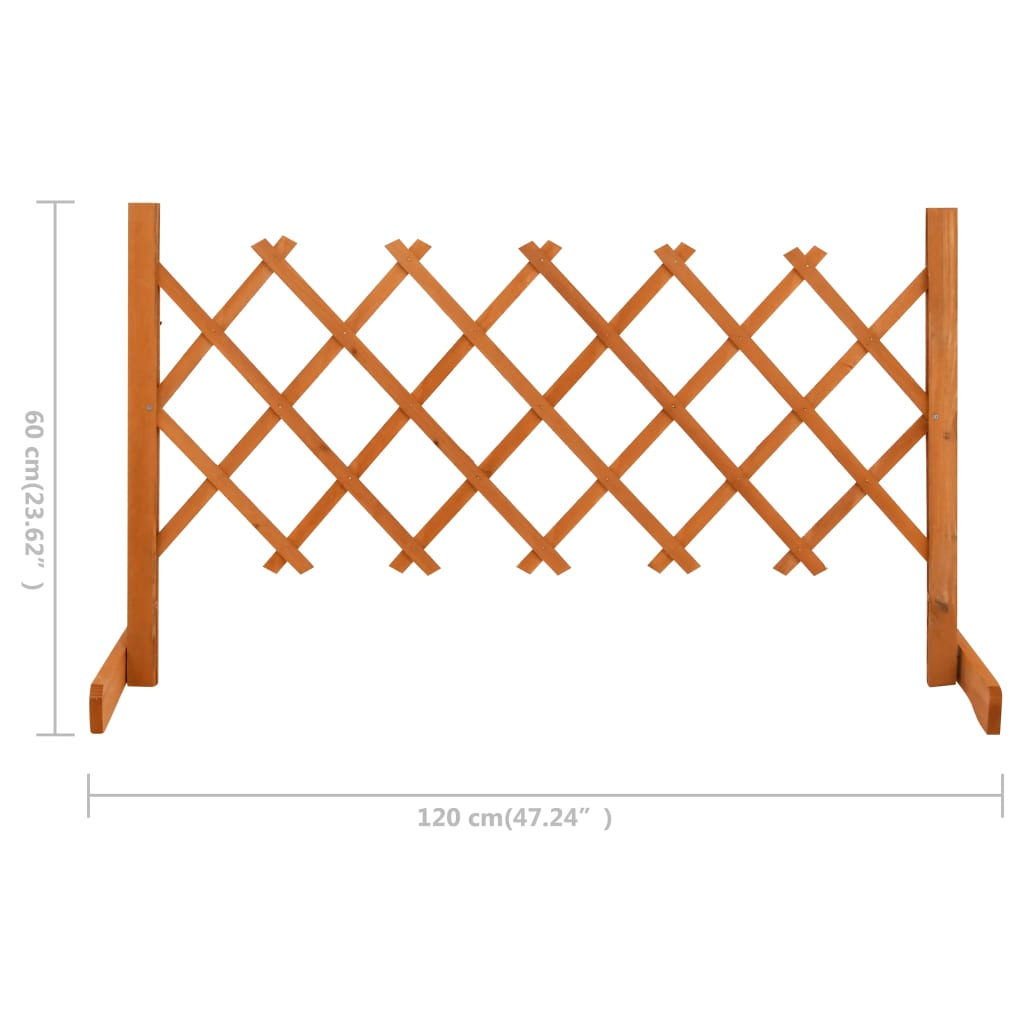 vidaXL Garden Trellis Fence Orange 47.2"x23.6" Solid Firwood